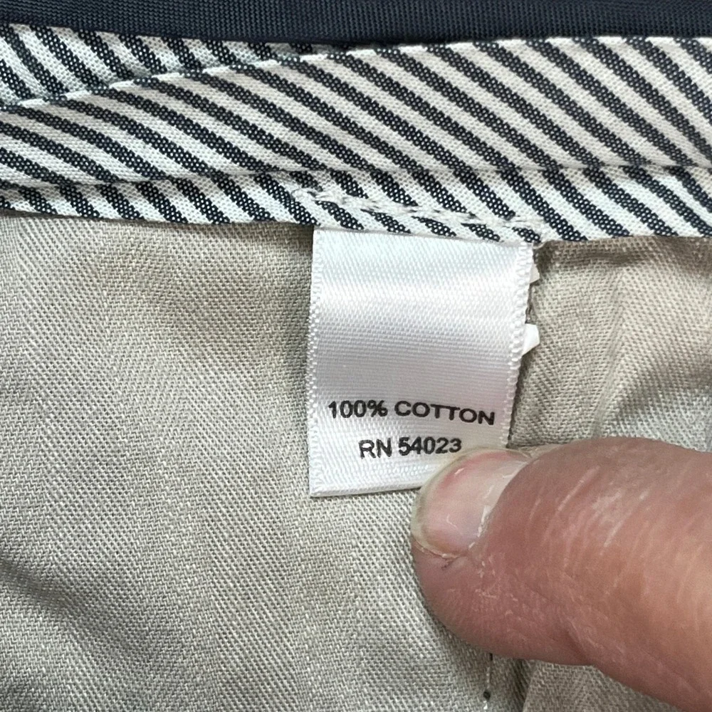 Banana Republic Gavin Pants Men 36x34 Brown Straight Leg Flat Front Chinos Twill